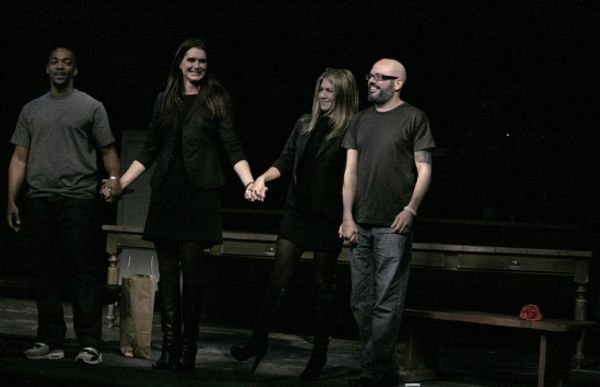 Anthony Mackie, Brooke Shields, Jennifer Aniston and David Cross
 Photo