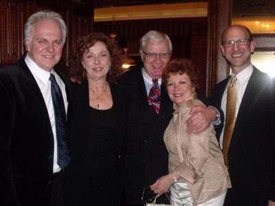 P.J. Benjamin with his wife Louisa,  Bob Donahoe, Anita Gillette and Douglas J. Cohen Photo