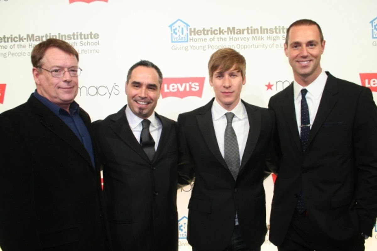 Cleve Jones, Thomas Krever, Dustin Lance Black and Rob Smith at 