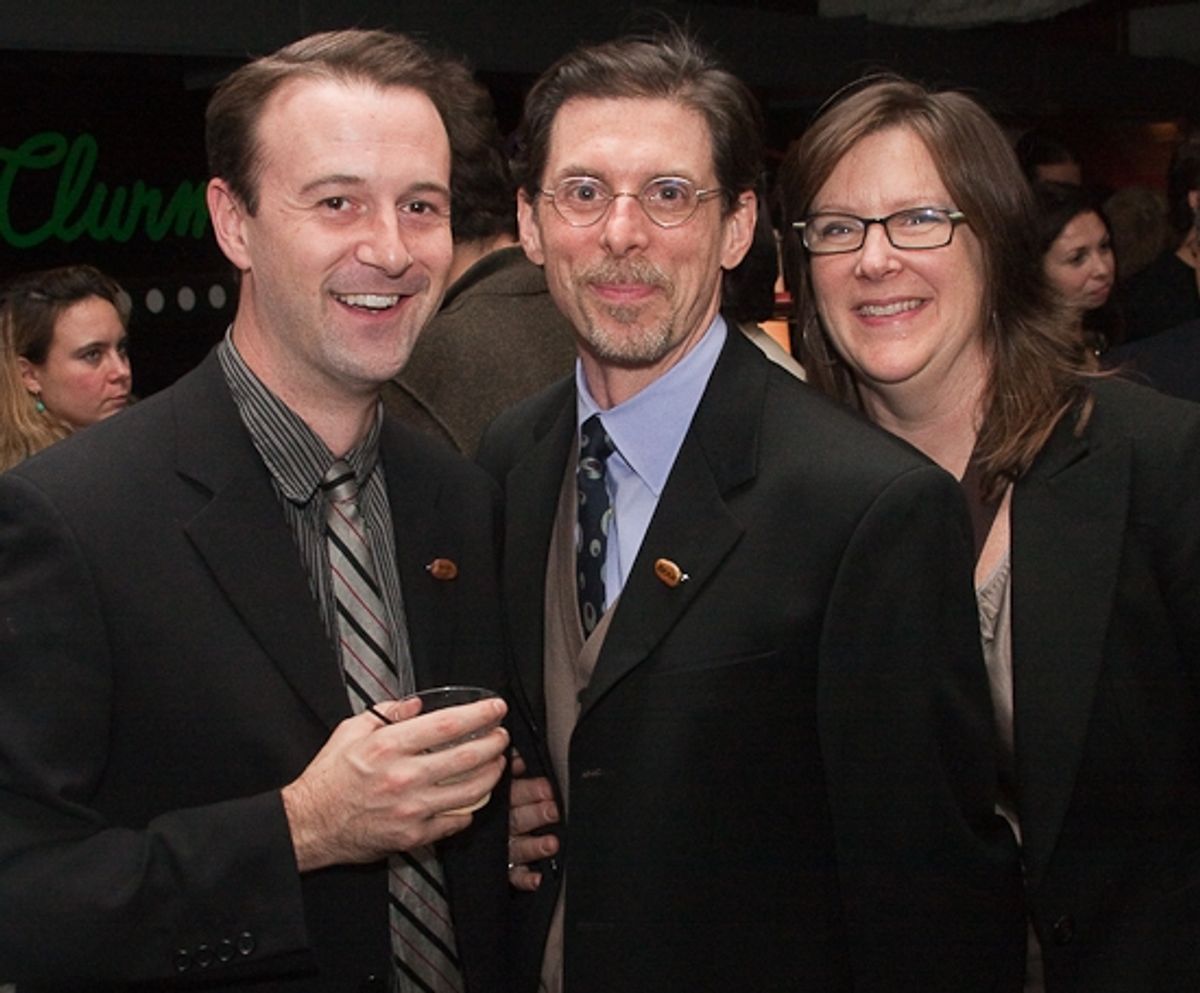 Greg McFadden, Scott Alan Evans and Mary Louise Geiger at 