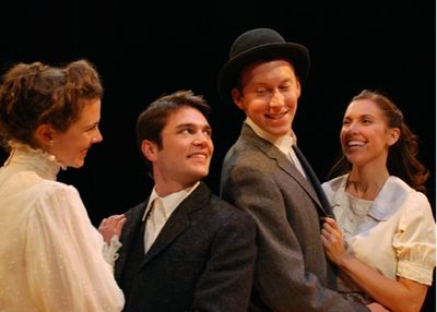 Catherine Gowl (Sylvia), Jordan McArthur (Valentine), Andrew Dahl and Aubrey Saverino Photo