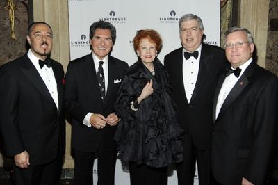 Marc Rosen, Ernie Anastos, Arlene Dahl, Marvin Hamlisch and Mark Ackermann Photo