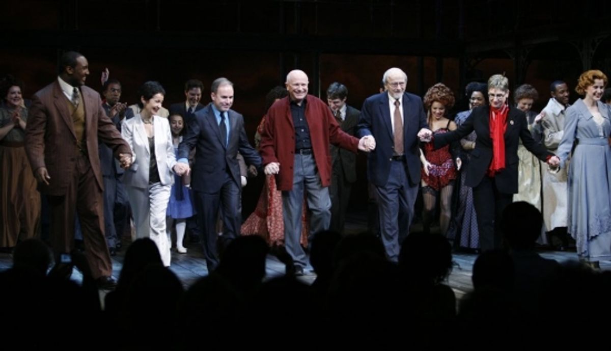 Quentin Earl Darrington, Lynn Ahrens, Stephen Flaherty, Terrence McNally, E.L. Doctorow & Marcia Milgrom Dodge, Christiane Noll with ensemble at 