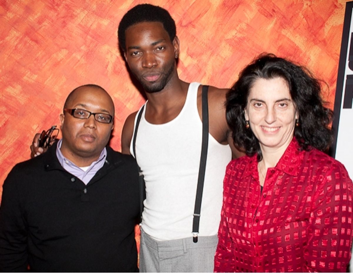 Director Robert O'Hara, playwright Tarell Alvin McCraney and director Tina Landau at 