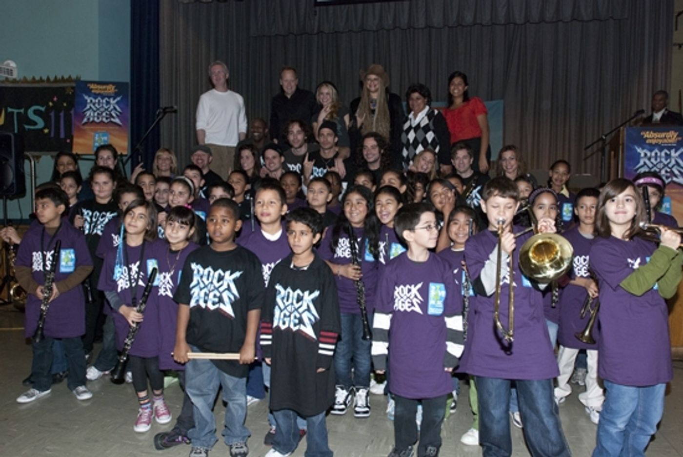 Photo Coverage: ROCK OF AGES and VH1 Save The Music Visit PS/IS 111  Image