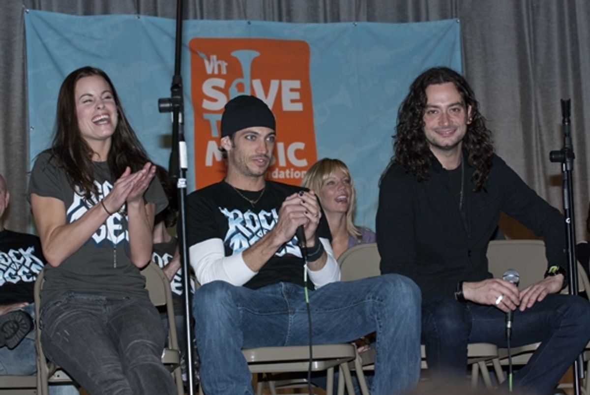 Katherine Tokarz, James Carpinello and Constantine Maroulis at 