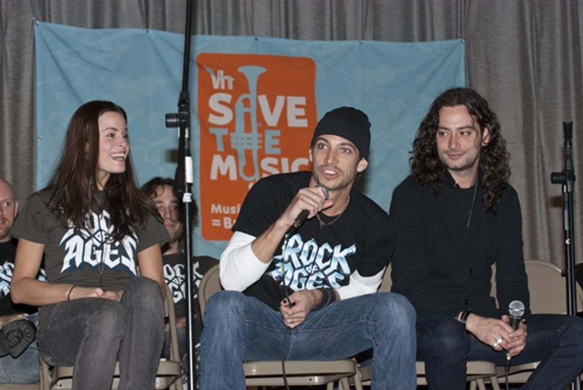 Katherine Tokarz, James Carpinello and Constantine Maroulis at 