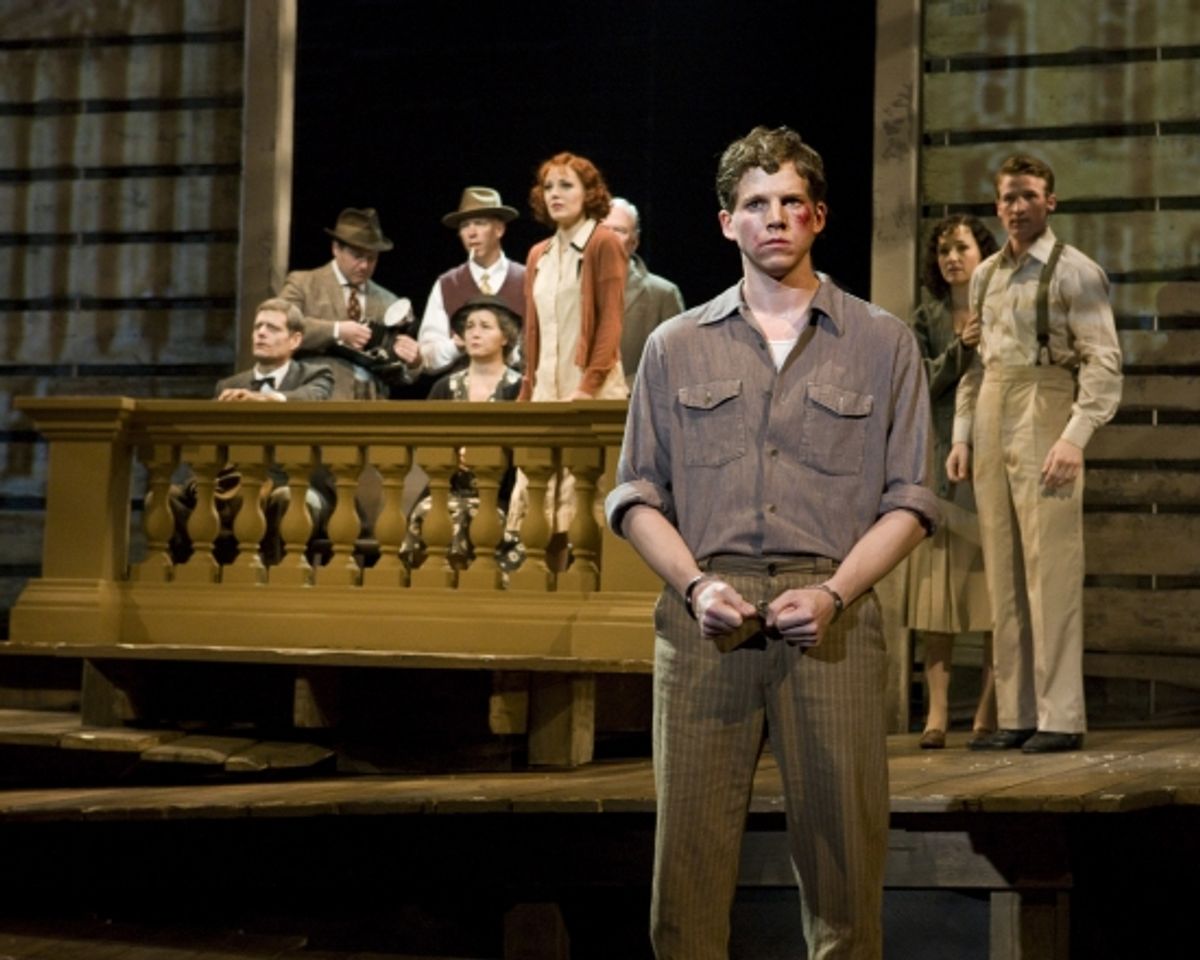 Stark Sands and cast at 