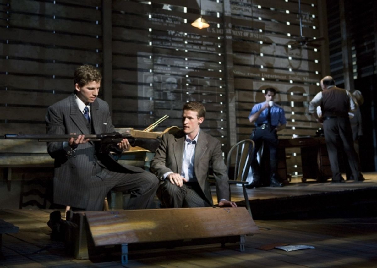 Stark Sands, Claybourne Elder, Chris Peluso and ensemble at 