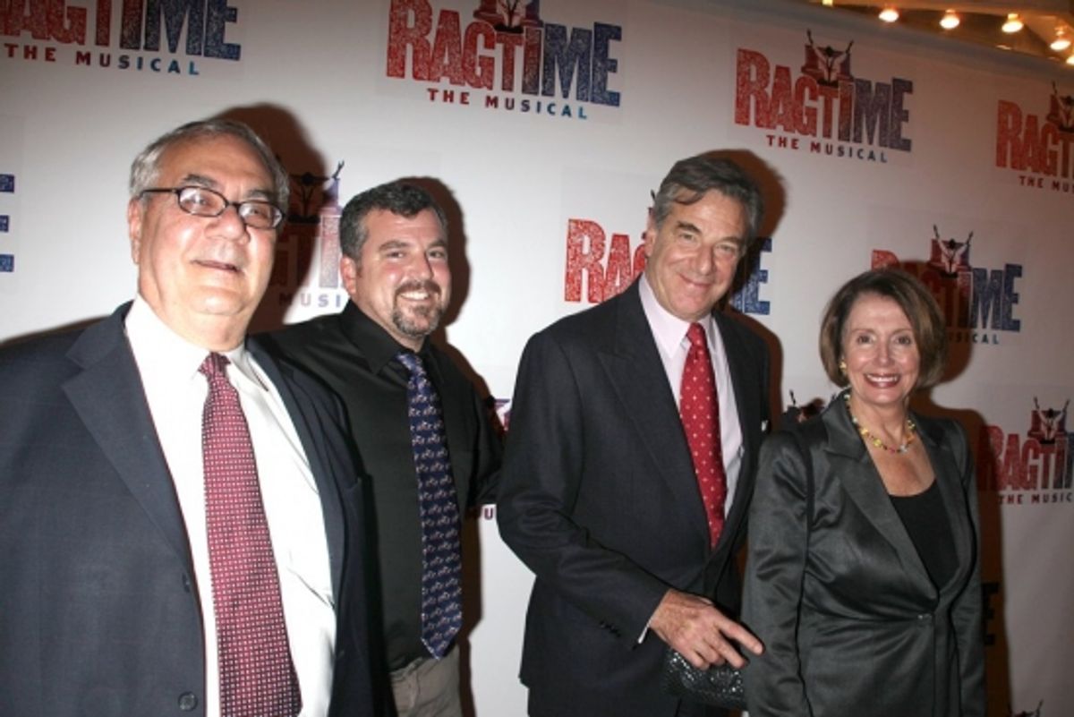 Barney Frank, James Ready, Paul Pelosi and Nancy Pelosi
 at 