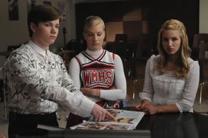 Chris Colfer, Heather Morris and Dianna Agron  Photo