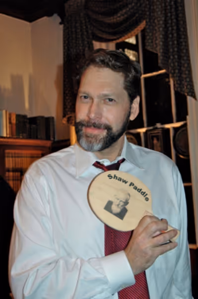 David Staller and "The Shaw Paddle!" Photo