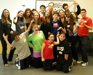 Bill Irwin and Allie Trimm with BAA Students Photo