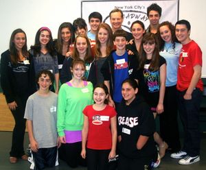 Bill Irwin and Allie Trimm with BAA Students Photo