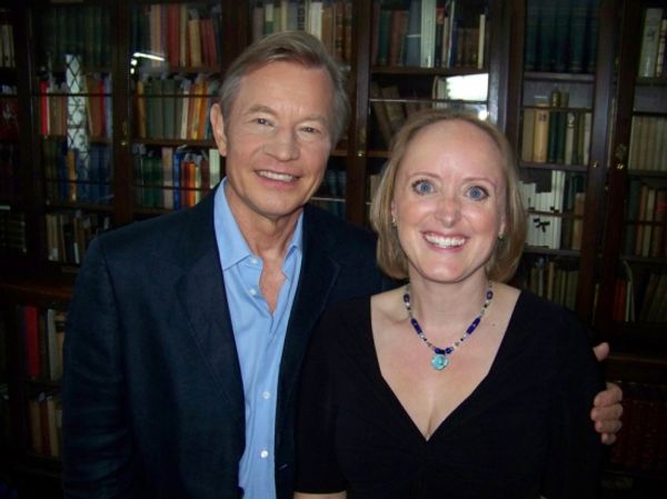 Michael York and Charles Dickens Great Great Grand Daughter Lucinda Dickens Hawksley Photo