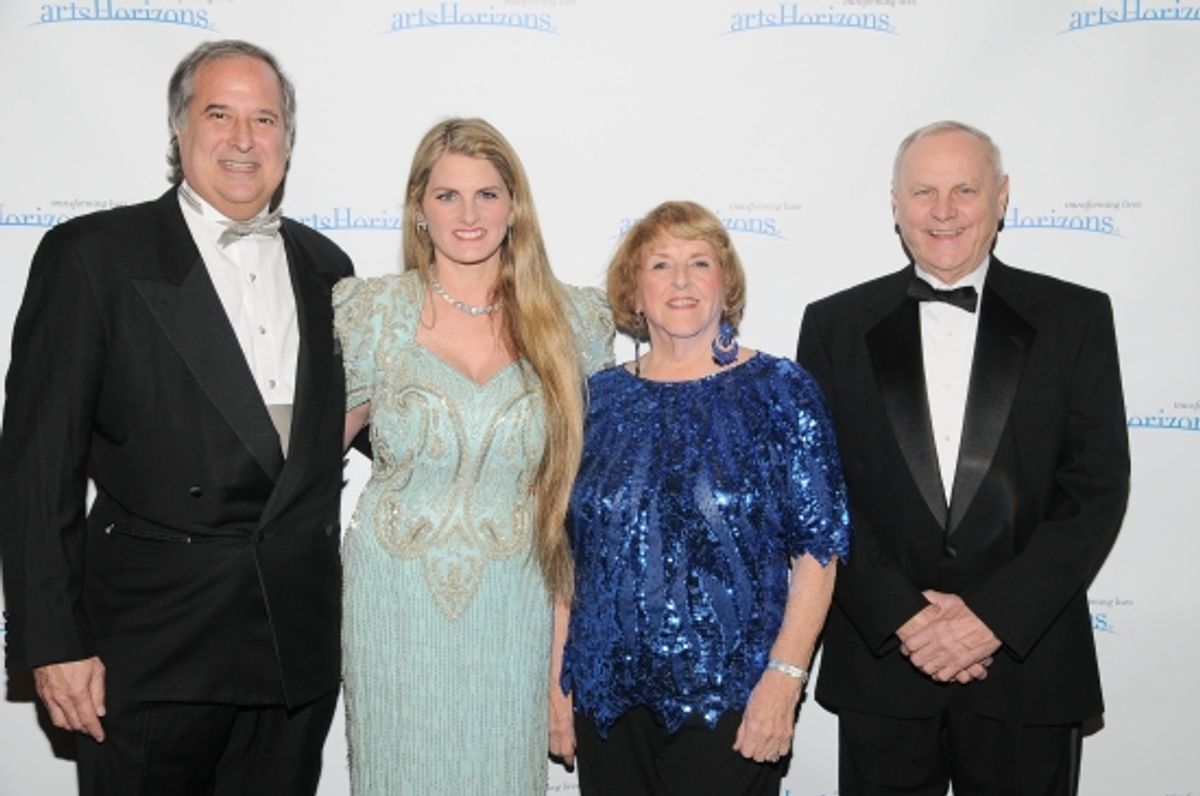 Stewart F. Lane, Bonnie Comley, Virginia Comley and James Comley at 