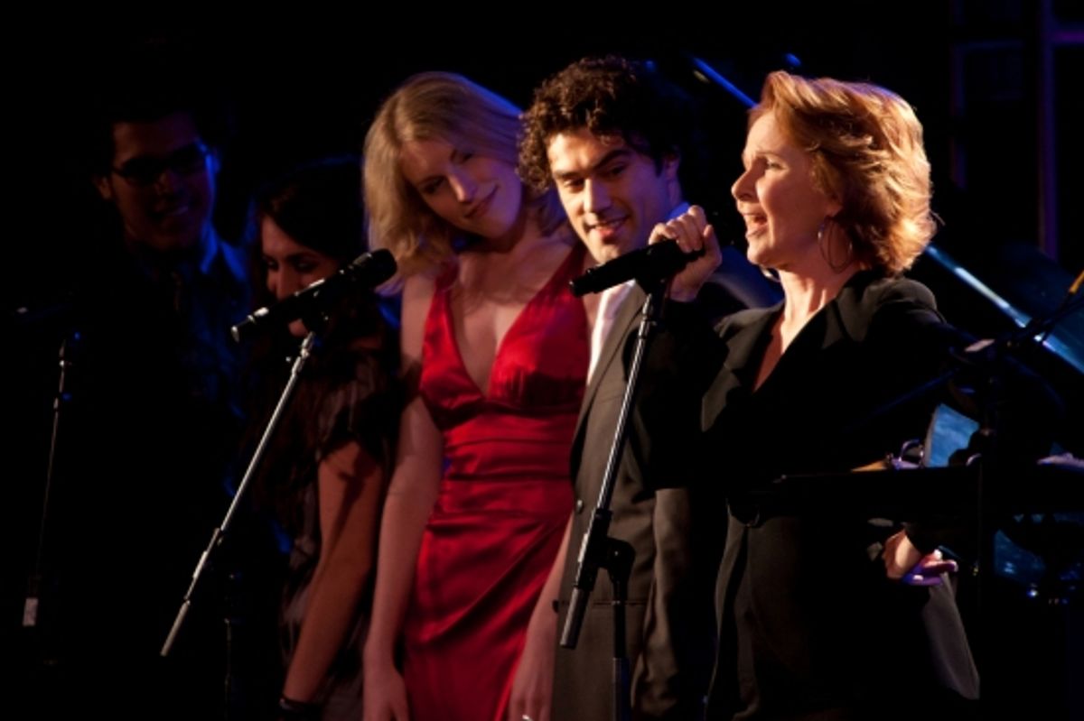 Kate Burton and ensemble singers at 