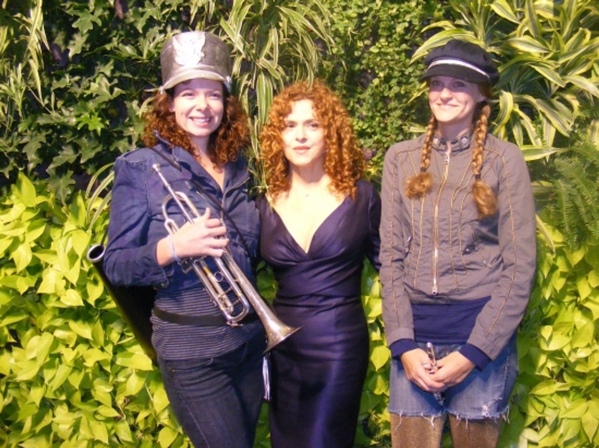 Bernadette Peters with Members of Asphalt Orchestra at Bernadette Peters Opens Lincoln Center's David Rubenstein Atrium
