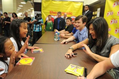 Cory Monteith, Mark Salling, Chris Colfer and Jenna Ushkowitz.  Photo