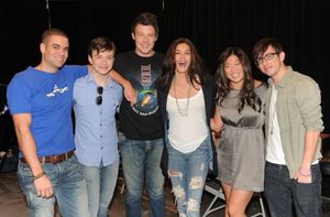 Mark Salling, Chris Colfer, Cory Monteith, Teri Hatcher, Jenna Ushkowitz and Kevin McHale @ BroadwayWorld Mark Salling, Chris Colfer, Cory Monteith, Teri Hatcher, Jenna Ushkowitz and Kevin Mc Photo