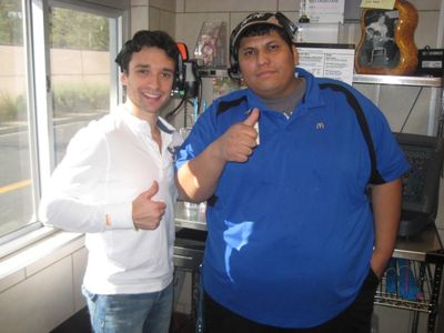 Rick Faugno working the window Photo