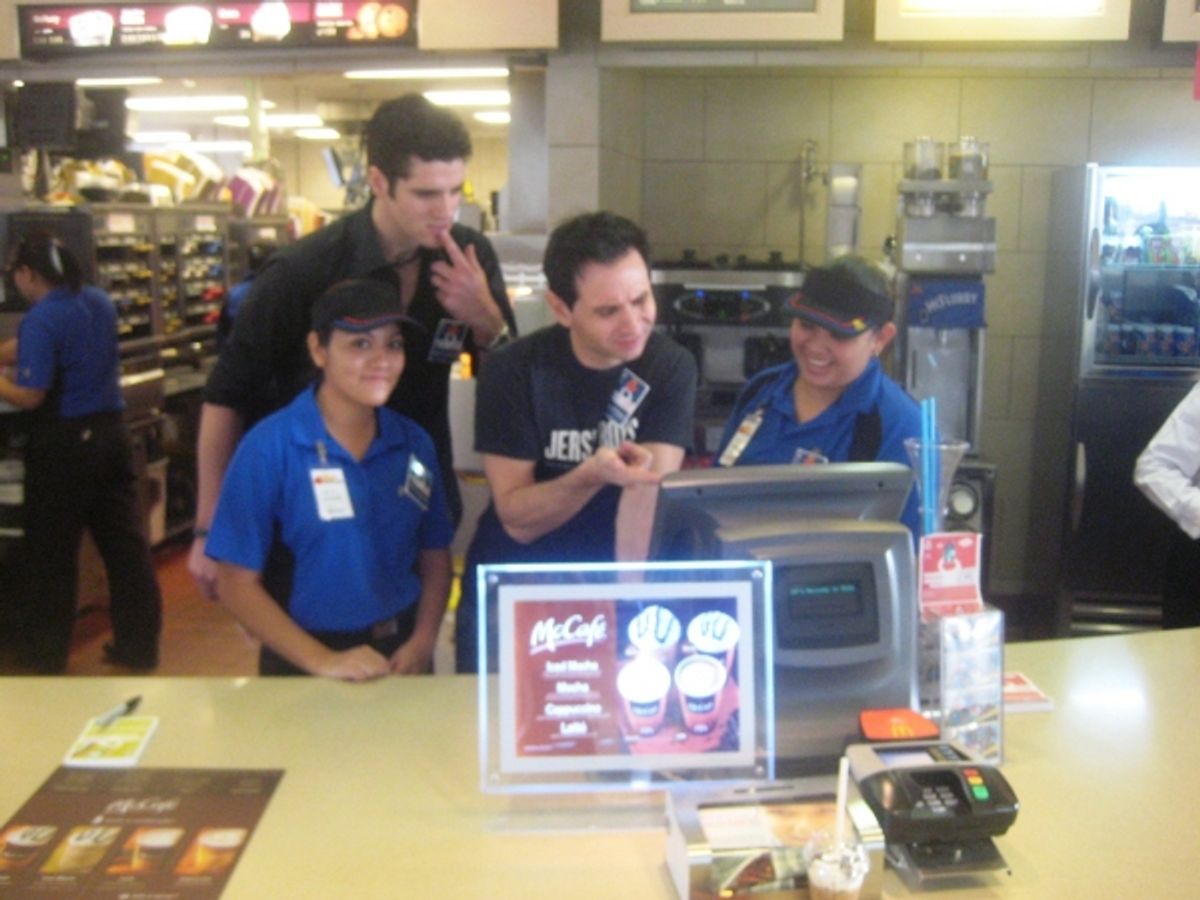 Peter Saide and Travis Cloer trying to figure out the register at 