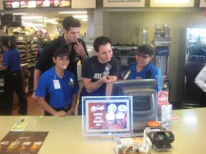 Peter Saide and Travis Cloer trying to figure out the register @ BroadwayWorld Peter Saide and Travis Cloer trying to figure out the register Photo