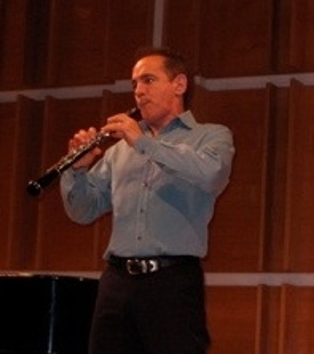 Jason Graae plays the clarinet at 