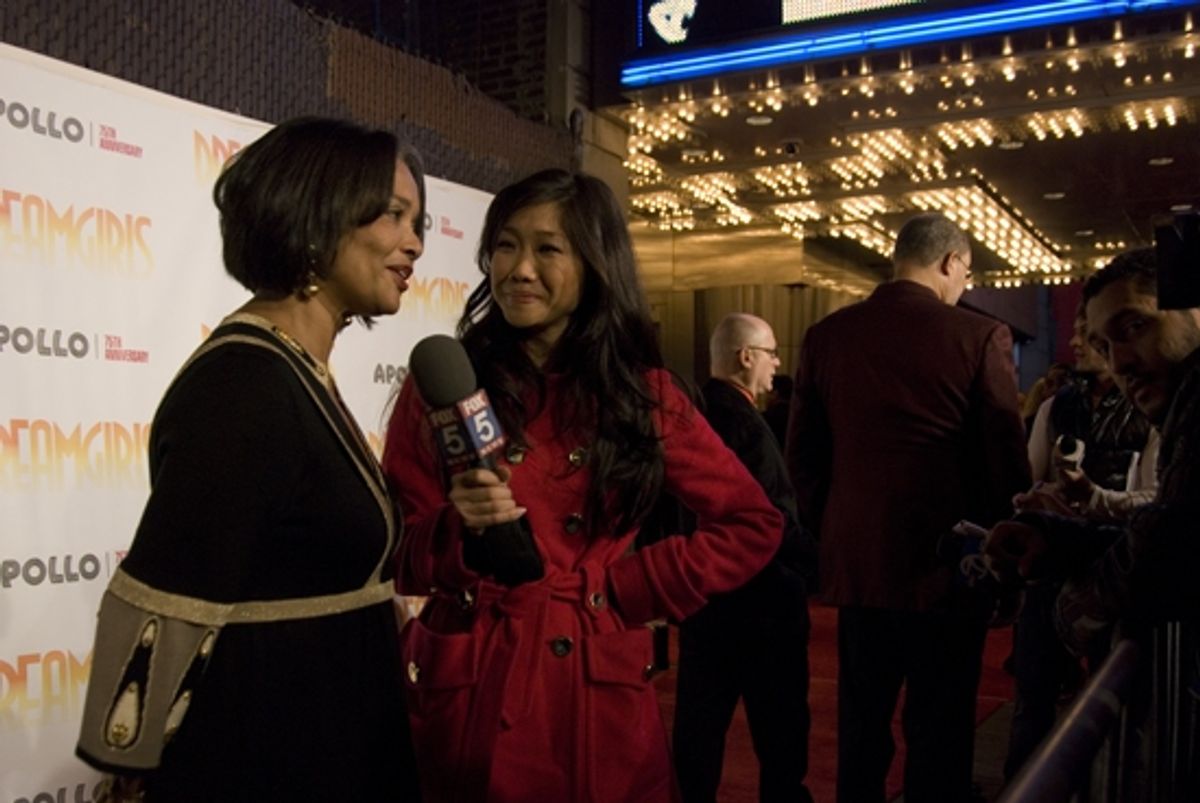 Jonelle Procope, CEO of the Apollo talks to the press at 