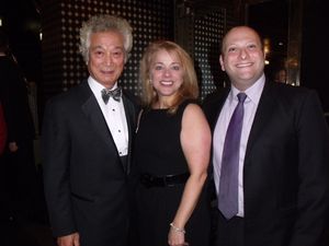 Shin Sung Yill, Sharon Fallon and Isaac Robert Hurwitz Photo