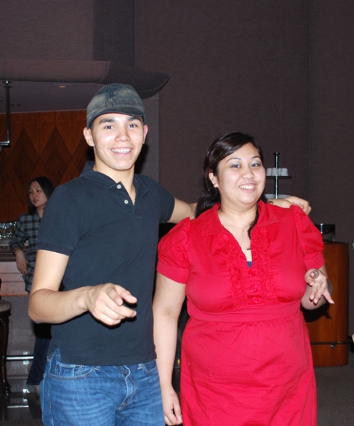 Anthony Lee Medina with a fan at 