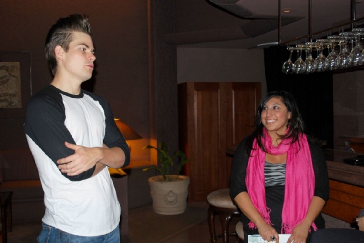 Matt Shingledecker with a fan at 