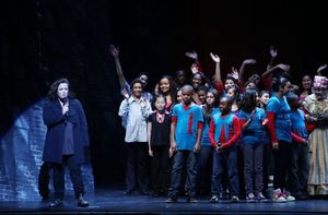 Rosie with Jim Henson' s Emmet Otter and Rosie's Broadway Kids Photo