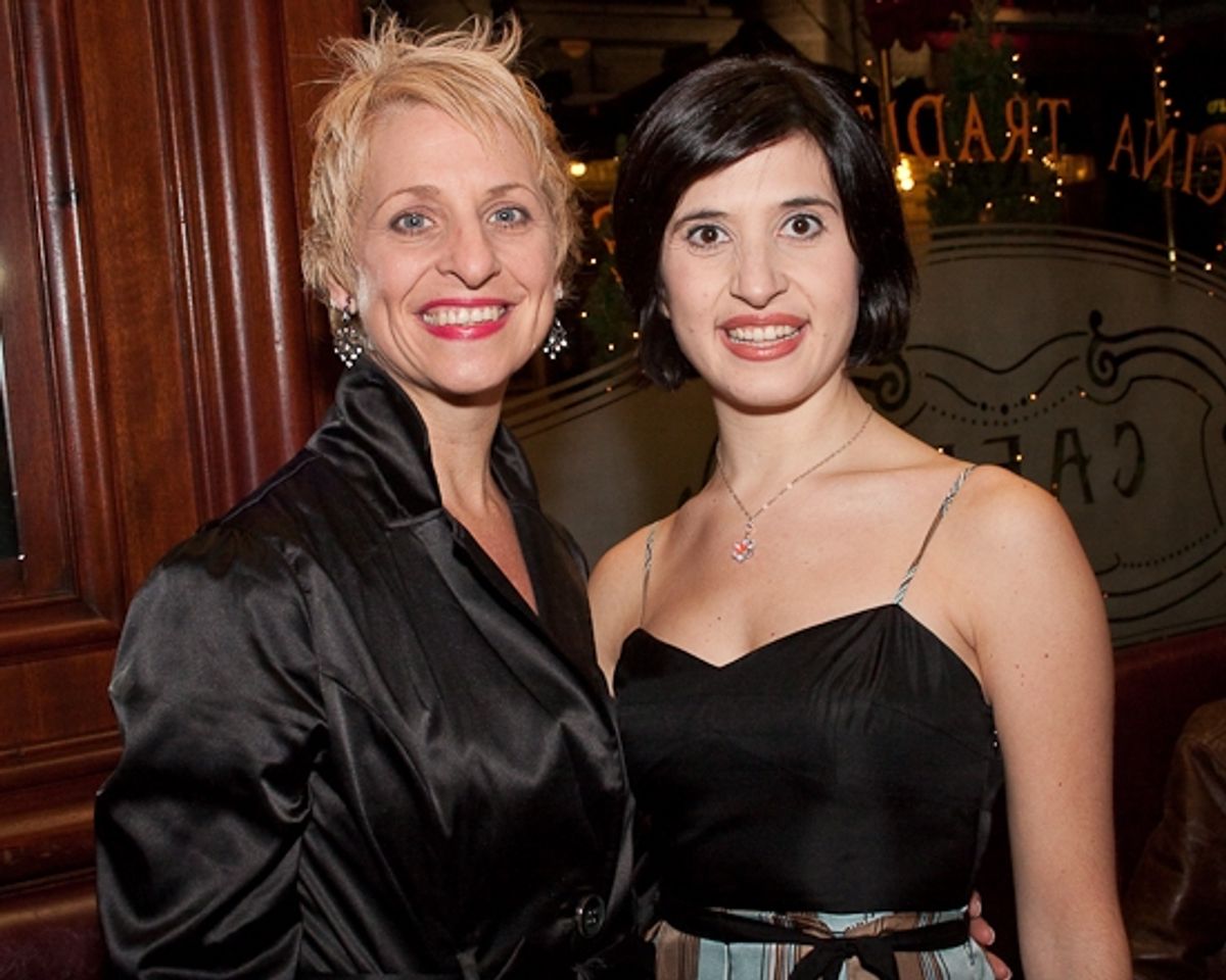 Associate choreographer and dance captain Kelli Barclay and assistant choreographer and assistant dance captain Mary Giattino at 