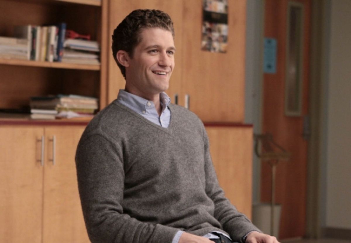 Will (Matthew Morrison) watches the Glee club at 