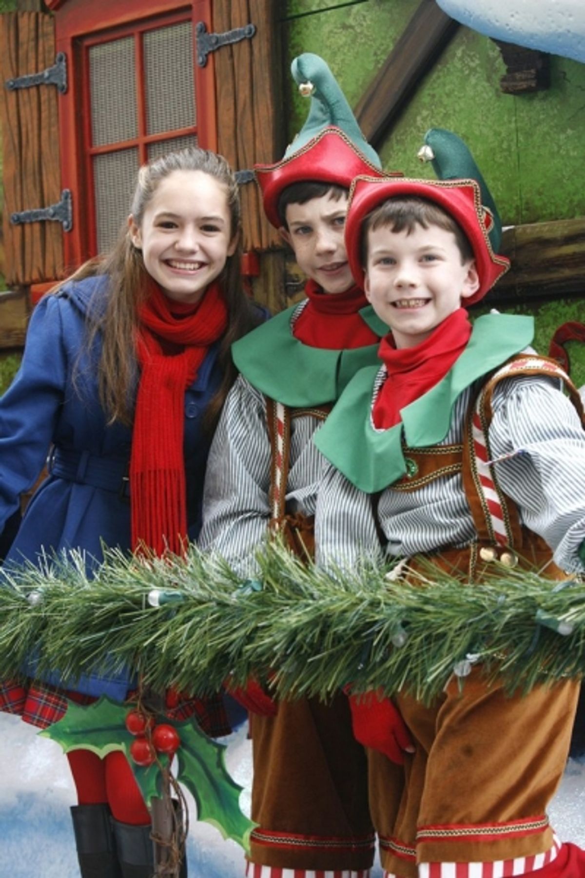 Katherine Leigh Doherty and some cute little 'elves' at 