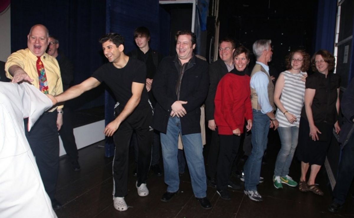 The cast cheers on Joseph Medeiros at 