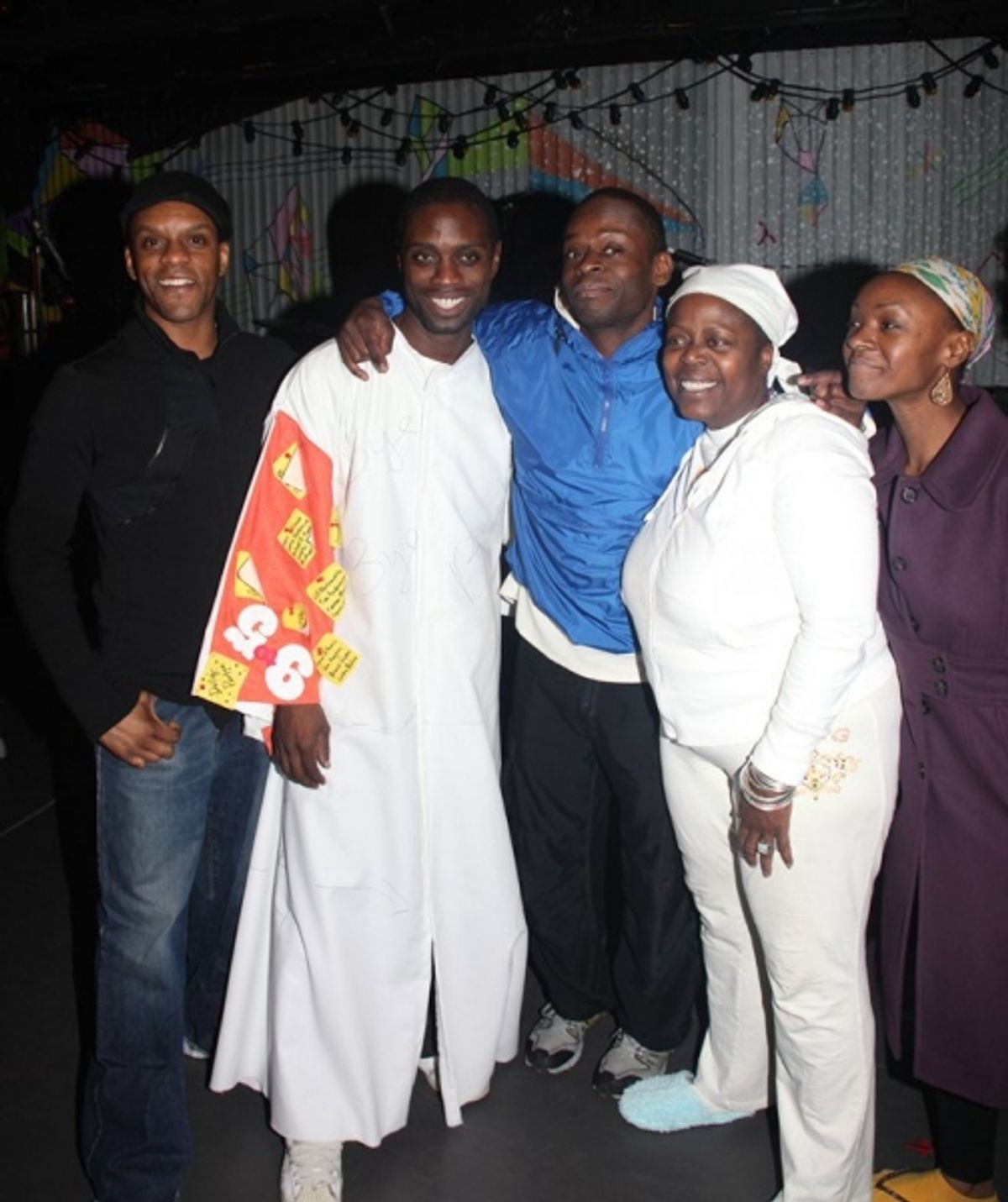 Adesola Osakalumi (Gypsy Robe Winner - FELA !) with Kevin Mambo, Sahr Ngaujah, Lilias White at 