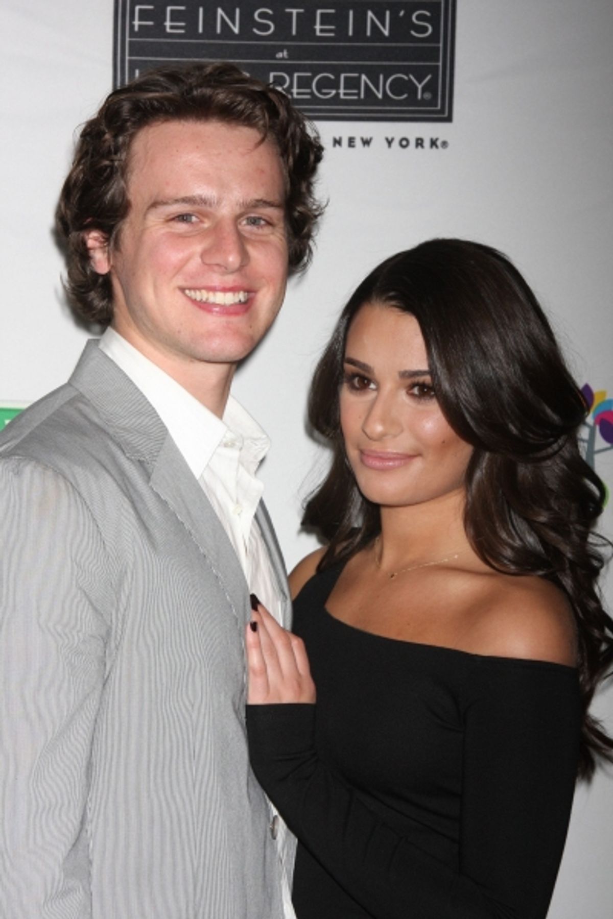 Jonathan Groff and Lea Michele at 