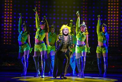 Nikki Snelson as the Mad Hatter and Company Photo