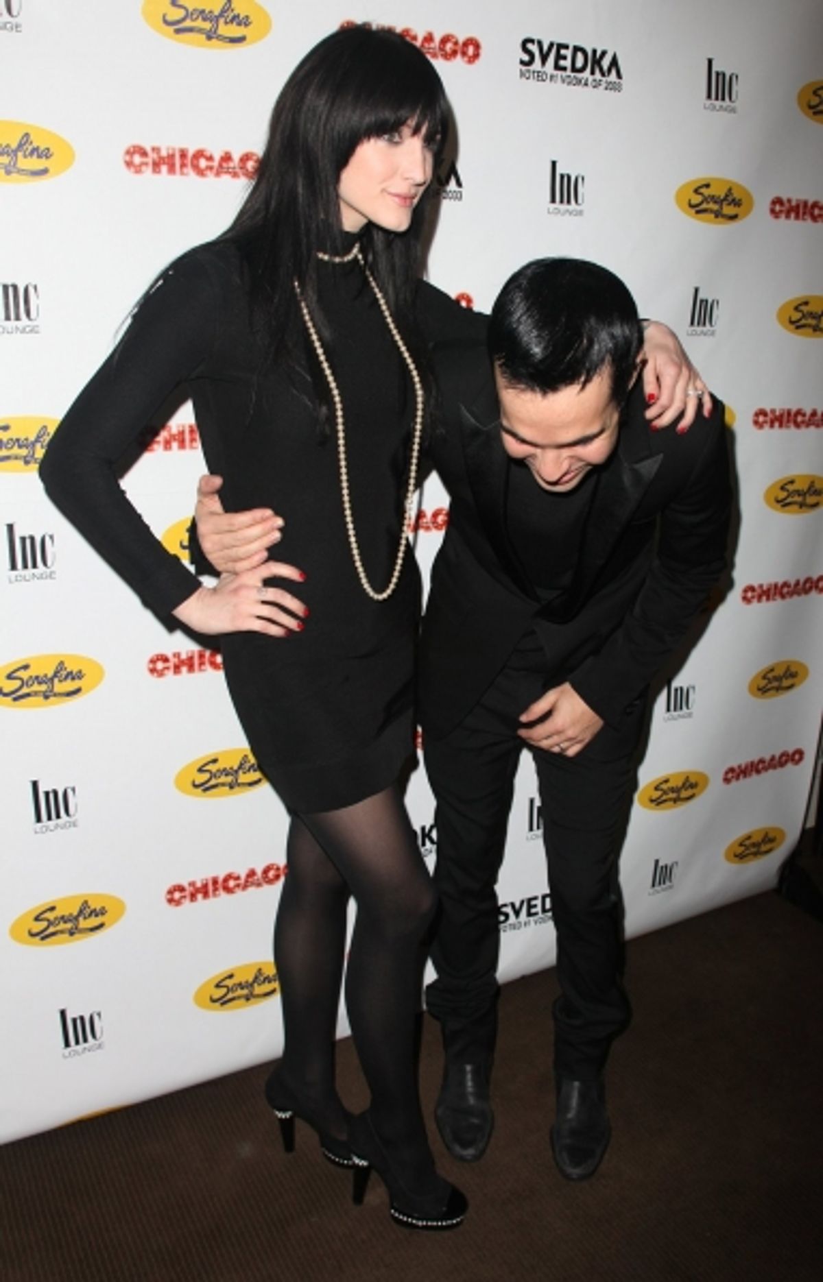 Pete Wentz and Ashlee Simpson-Wentz  at 