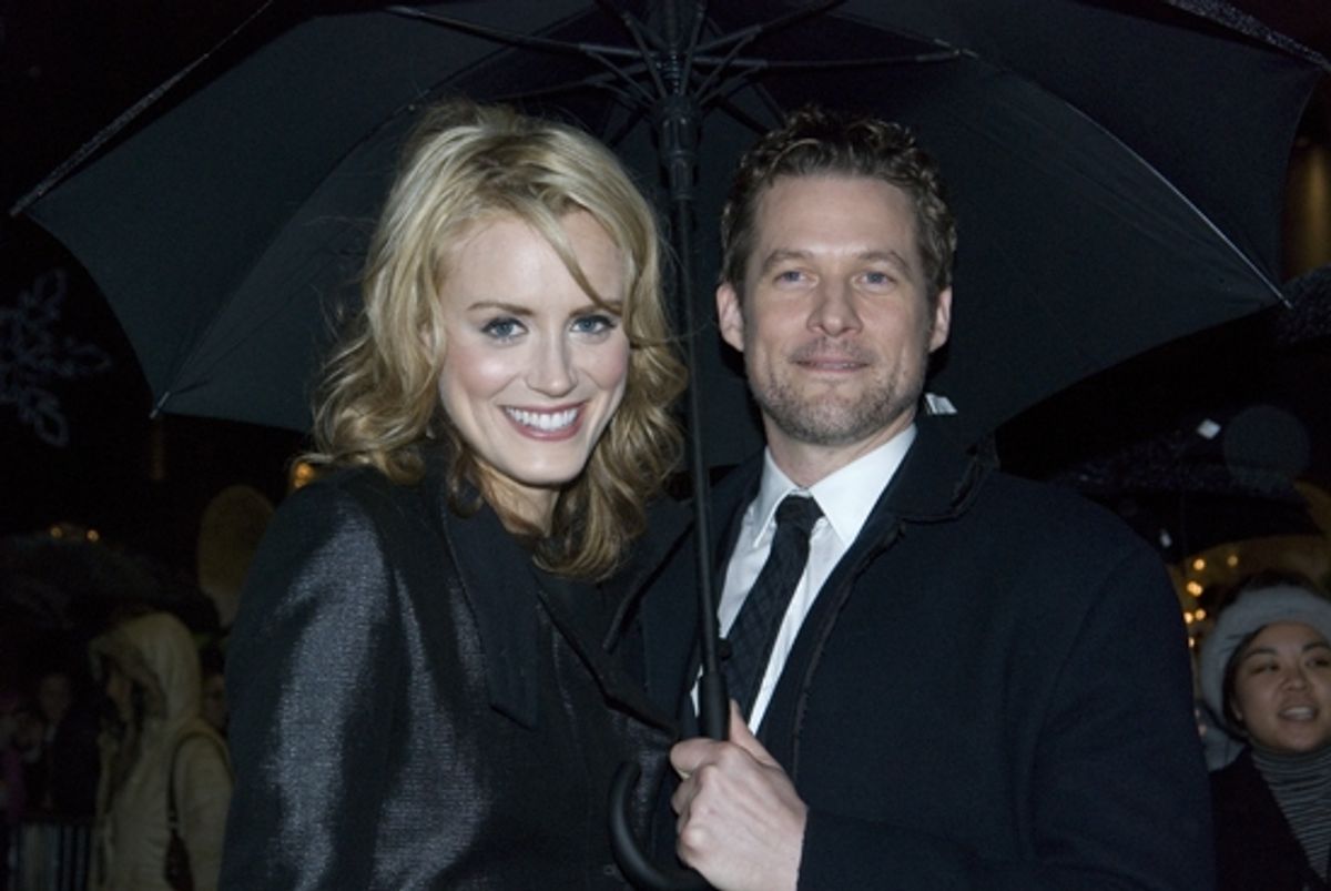 Taylor Schilling and James Tupper at 2009 Rockefeller Christmas Tree Lighting!