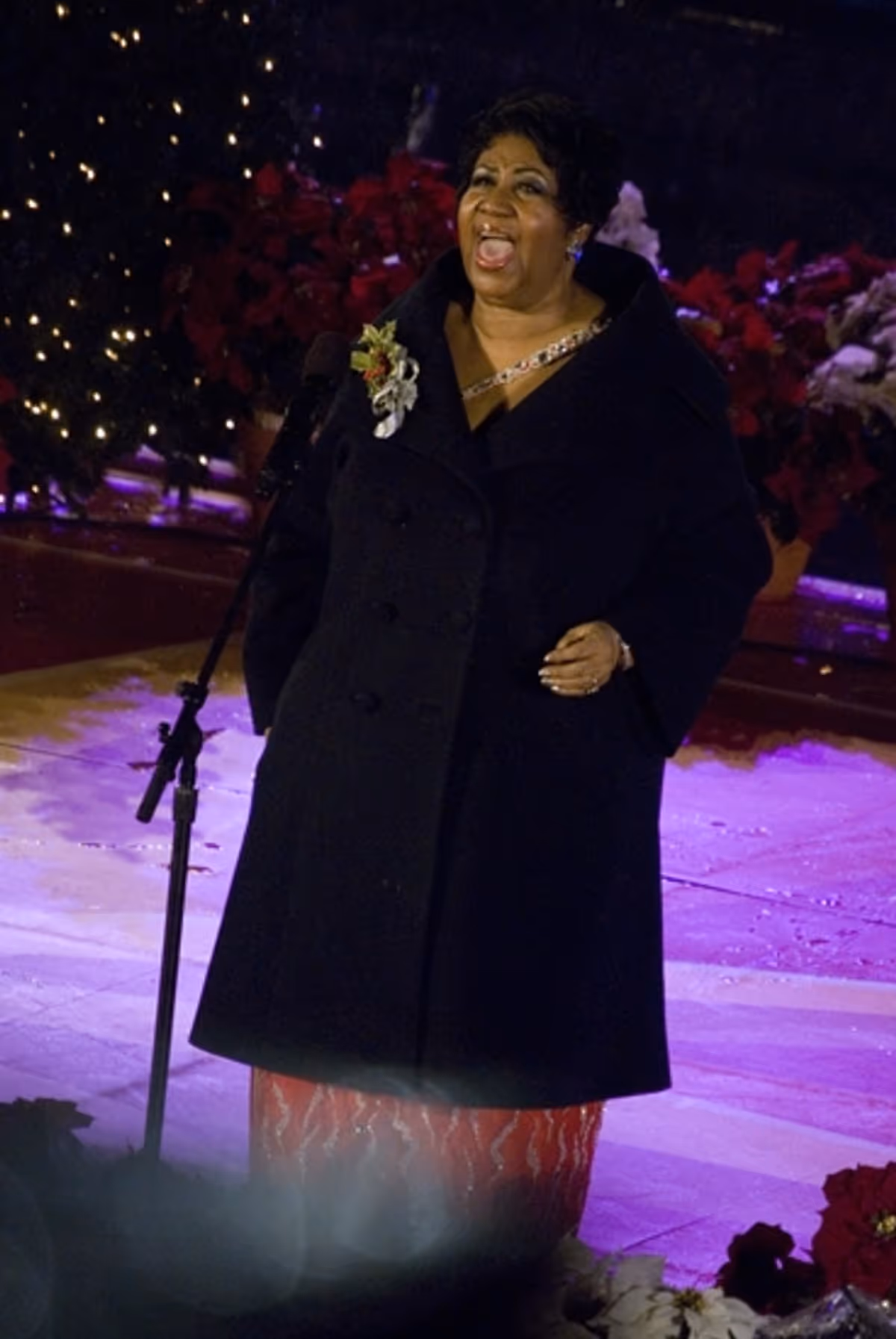 Aretha Franklin at 2009 Rockefeller Christmas Tree Lighting!