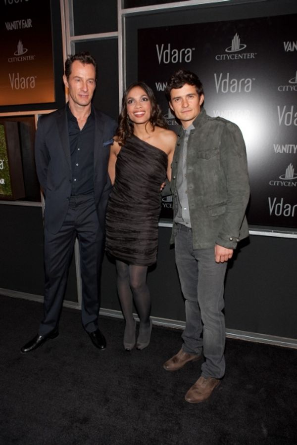 Sebastian Copeland, Orlando Bloom and Rosario Dawson  Photo