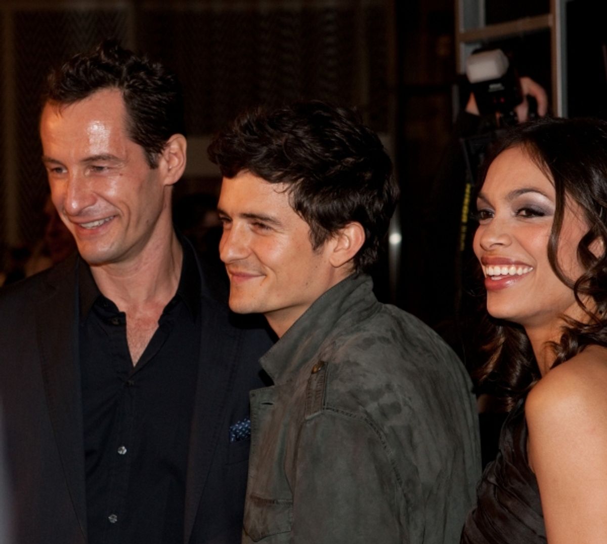 Sebastian Copeland, Orlando Bloom and Rosario Dawson  at 