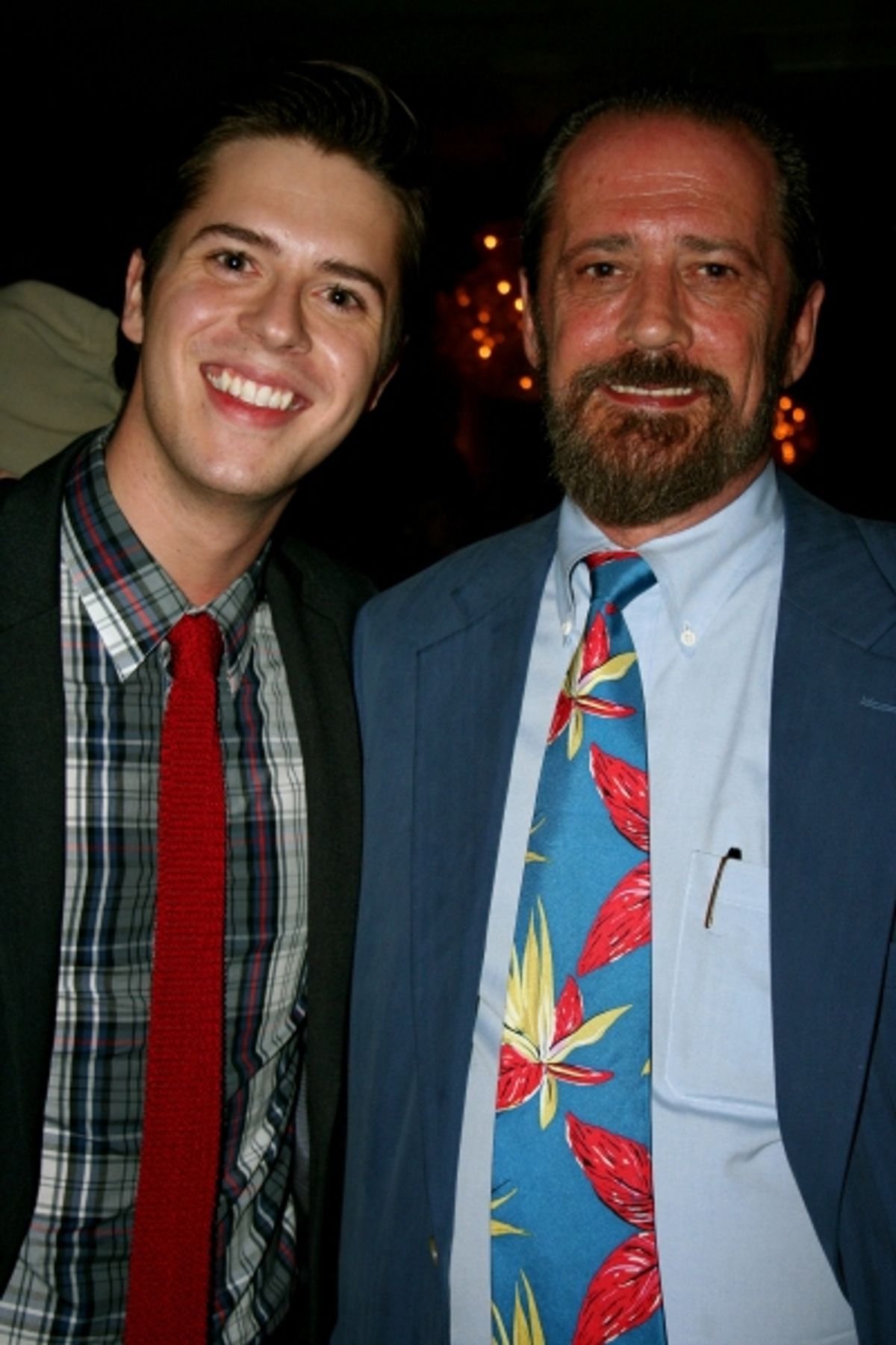 Jake Wilson and his proud father at 'The Battery's Down' at Etc. Etc..