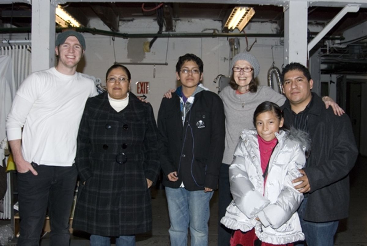 The Hernandez family and Jane Alderman and Cliff Chamberlain at 