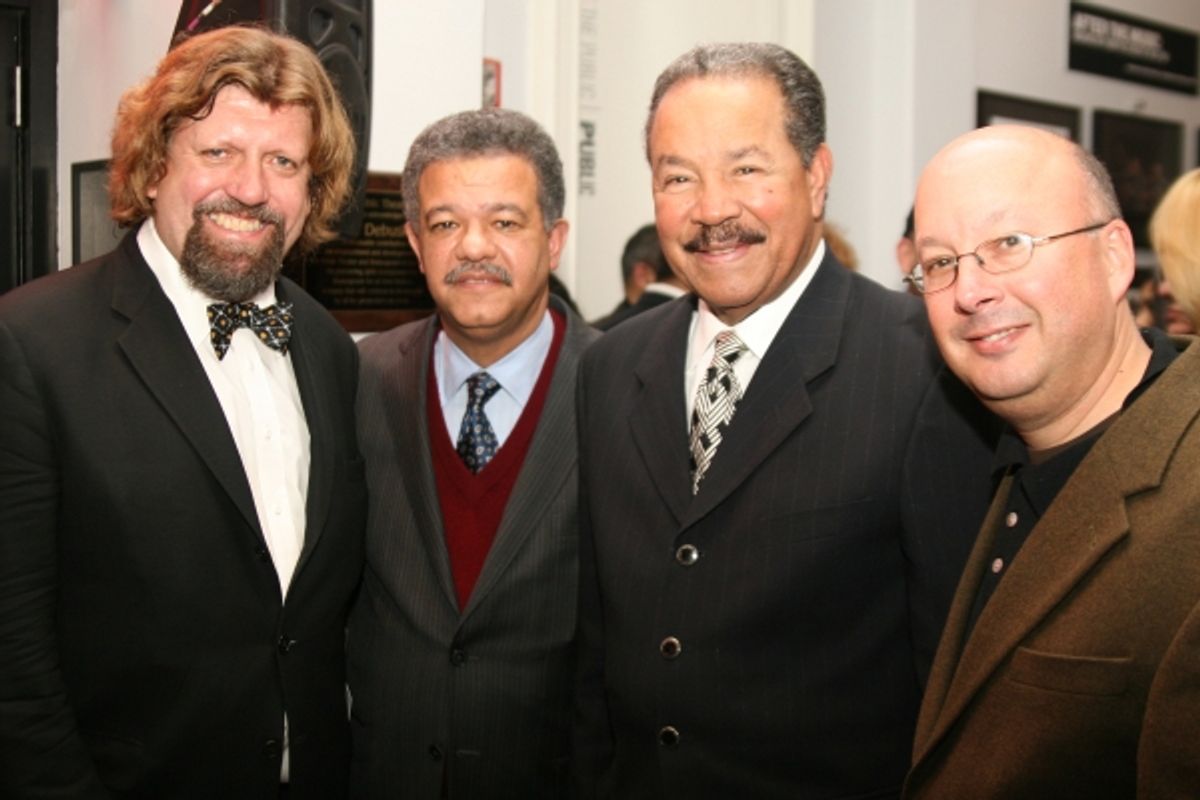 Oskar Eustis, Dr. Leonel Fernandez, Juan Marichal, & Andy Hamingson at 