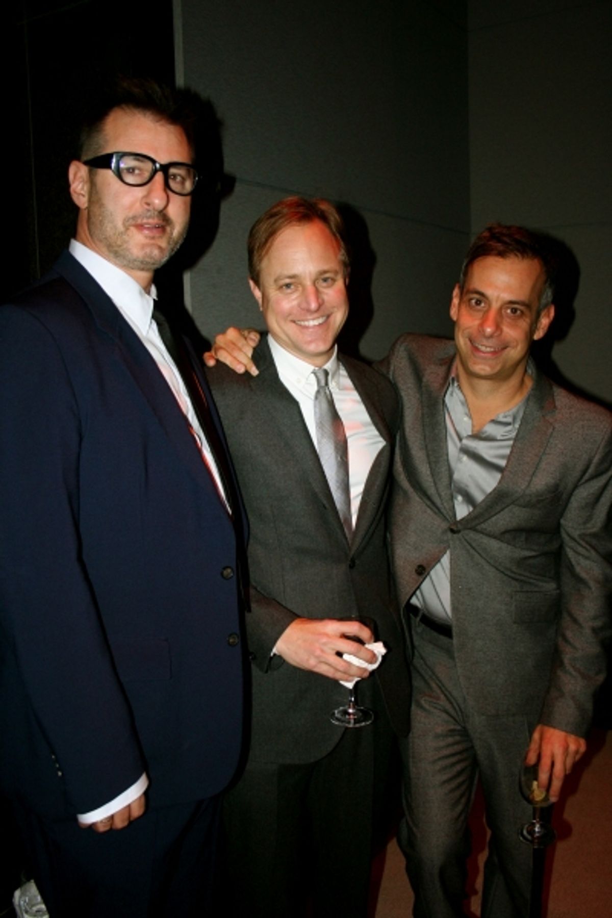 Jon Robin Baitz, Scott Pask, Joe Mantello at Transport Group Honors McNally & Mantello at 'Gimme A Break!' Benefit