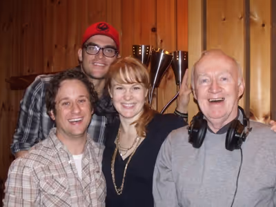 Christopher Fitzgerald, Cheyenne Jackson, Kate Baldwin and Jim Norton Photo
